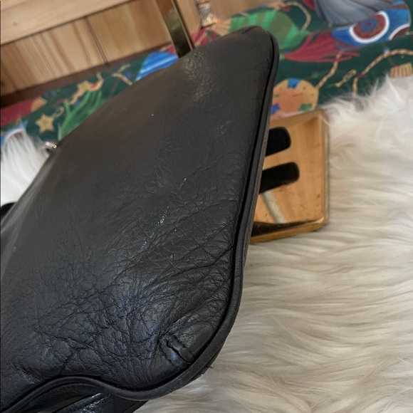 kate spade Black Pebbled Leather Shoulder Bag with Front Zip - Picture 9 of 11